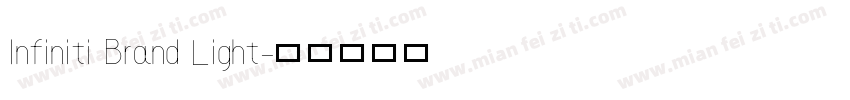 Infiniti Brand Light字体转换